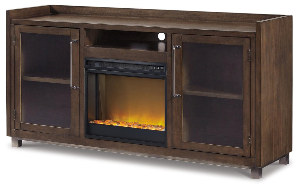 Starmore 70" TV Stand with Electric Fireplace - Brown (1)