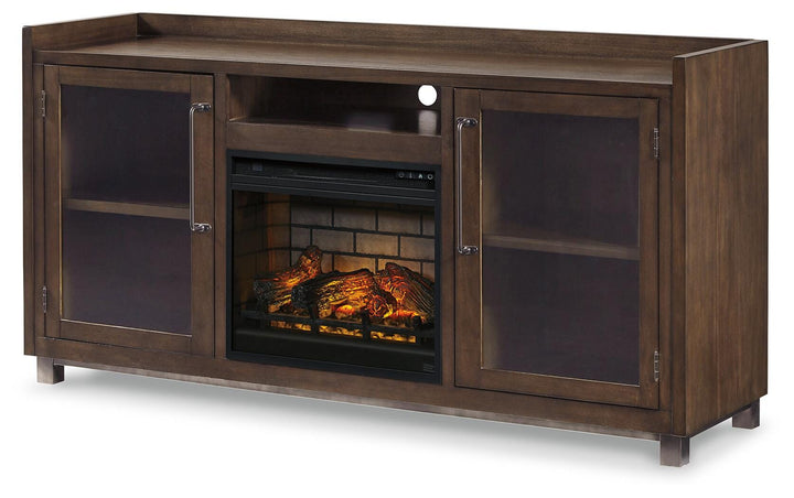 Starmore 70" TV Stand with Electric Fireplace - Brown (1)