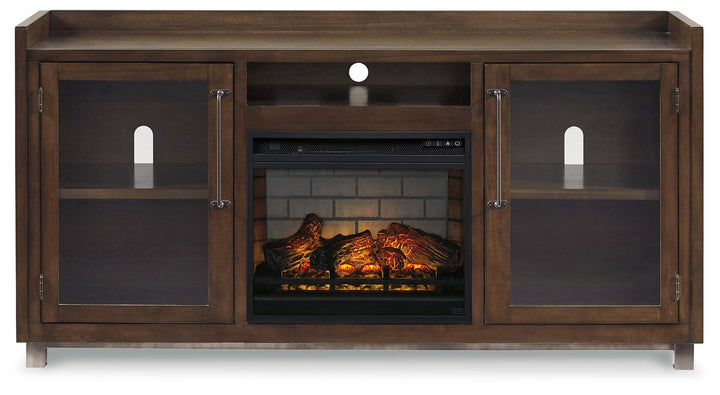 Starmore 70" TV Stand with Electric Fireplace - Brown (7)