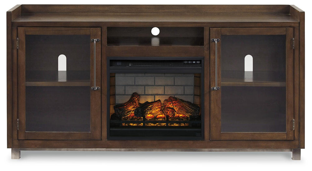 Starmore 70" TV Stand with Electric Fireplace - Brown (7)
