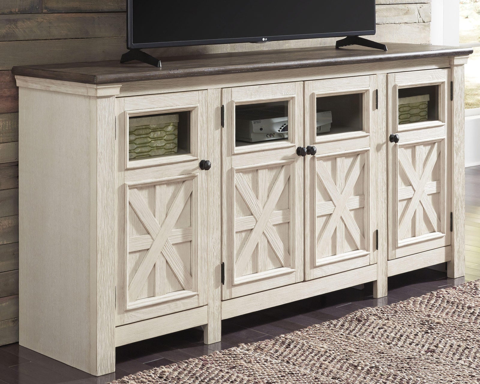 Bolanburg 74" TV Stand - White (2)