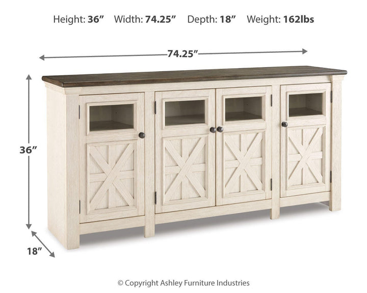 Bolanburg 74" TV Stand - White (4)