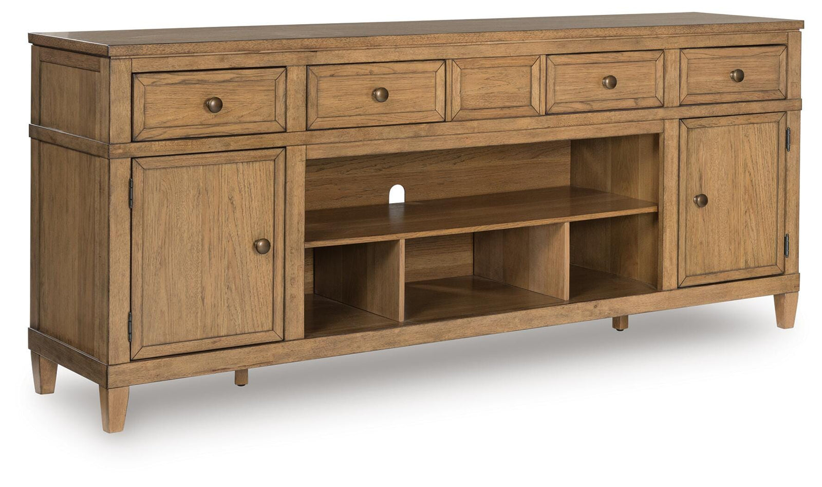 Sharlance 81" TV Stand - Light Brown (1)