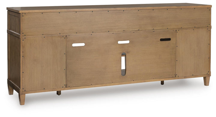 Sharlance 81" TV Stand - Light Brown (5)