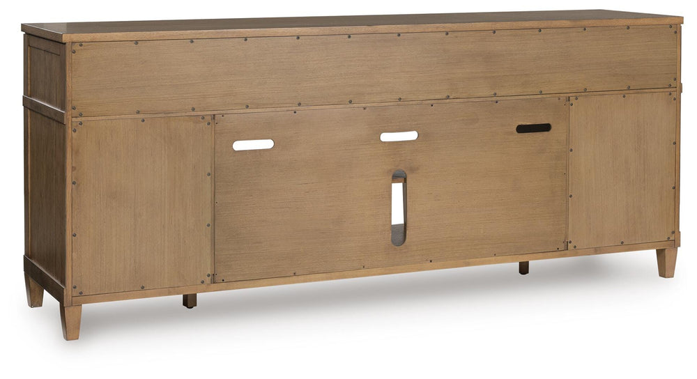 Sharlance 81" TV Stand - Light Brown (5)