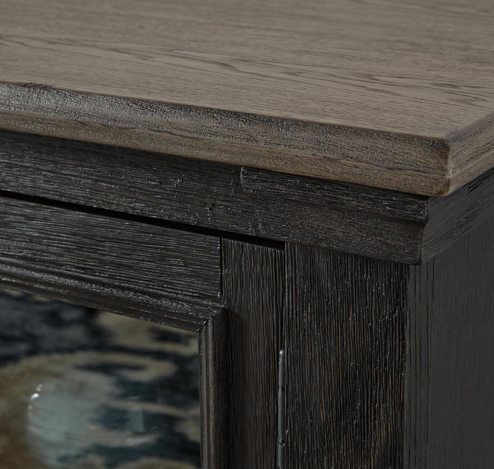 Tyler Creek 74" TV Stand - Dark Gray (3)