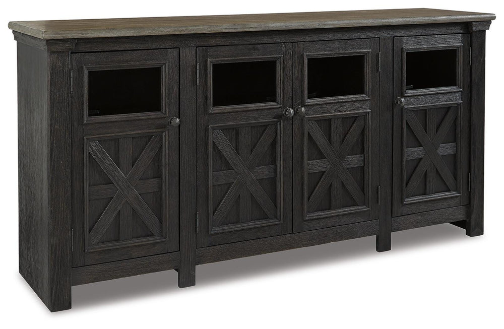 Tyler Creek 74" TV Stand - Dark Gray (5)