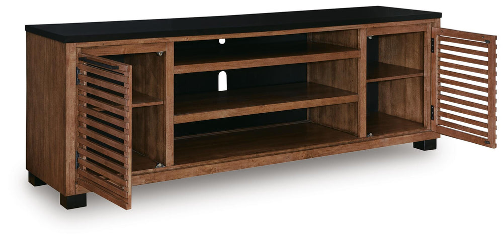 Kallari 84" TV Stand - Dark Brown (3)
