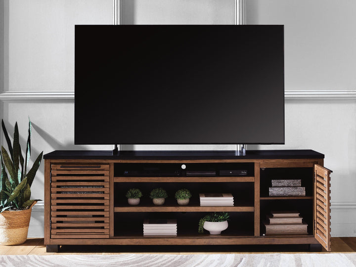 Kallari 84" TV Stand - Dark Brown (6)