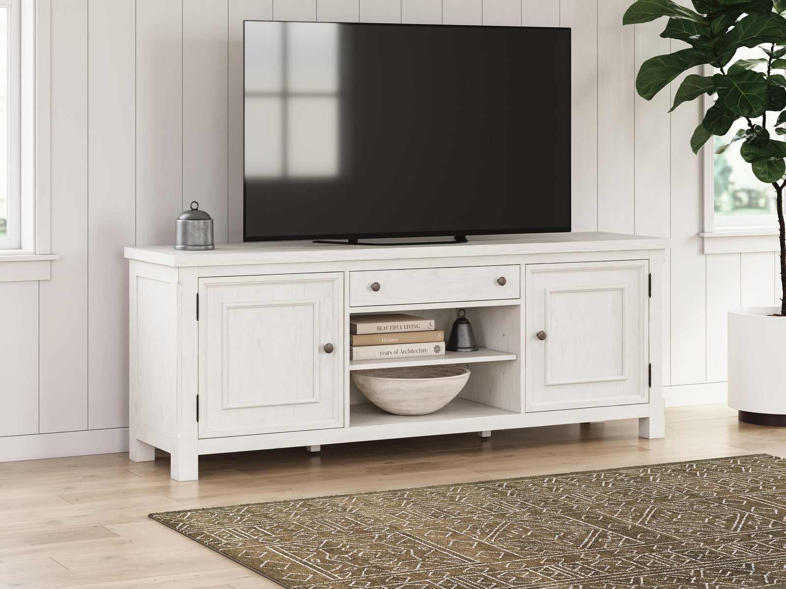 Robbinsdale 72" TV Stand - White (2)