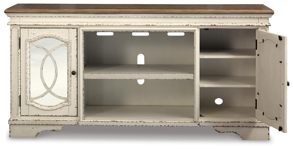 Realyn 74" TV Stand - White (3)