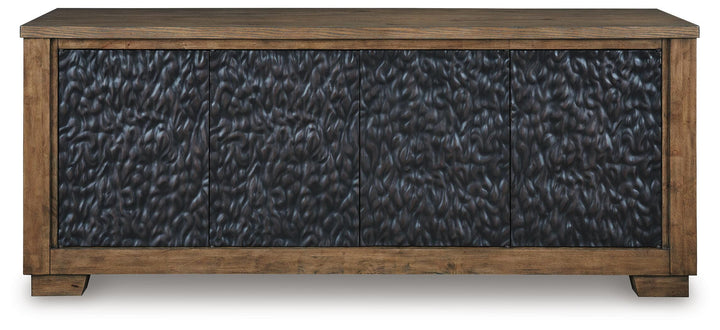 Rosswain 80" TV Stand - Dark Brown (4)