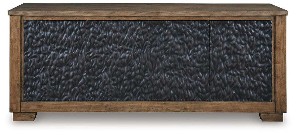 Rosswain 80" TV Stand - Dark Brown (4)