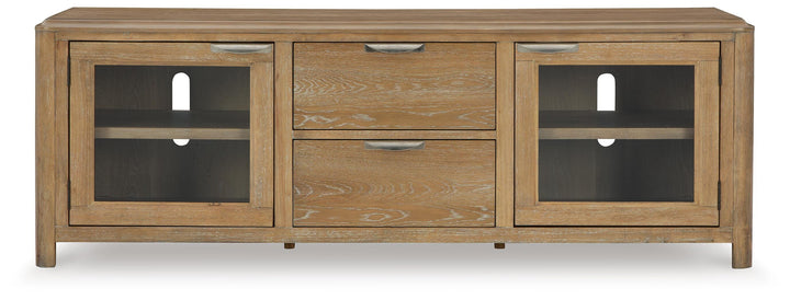 Rencott 80" TV Stand - Light Brown (4)