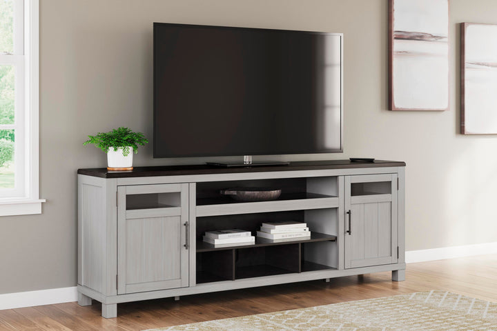 Darborn 88" TV Stand - Dark Gray (2)