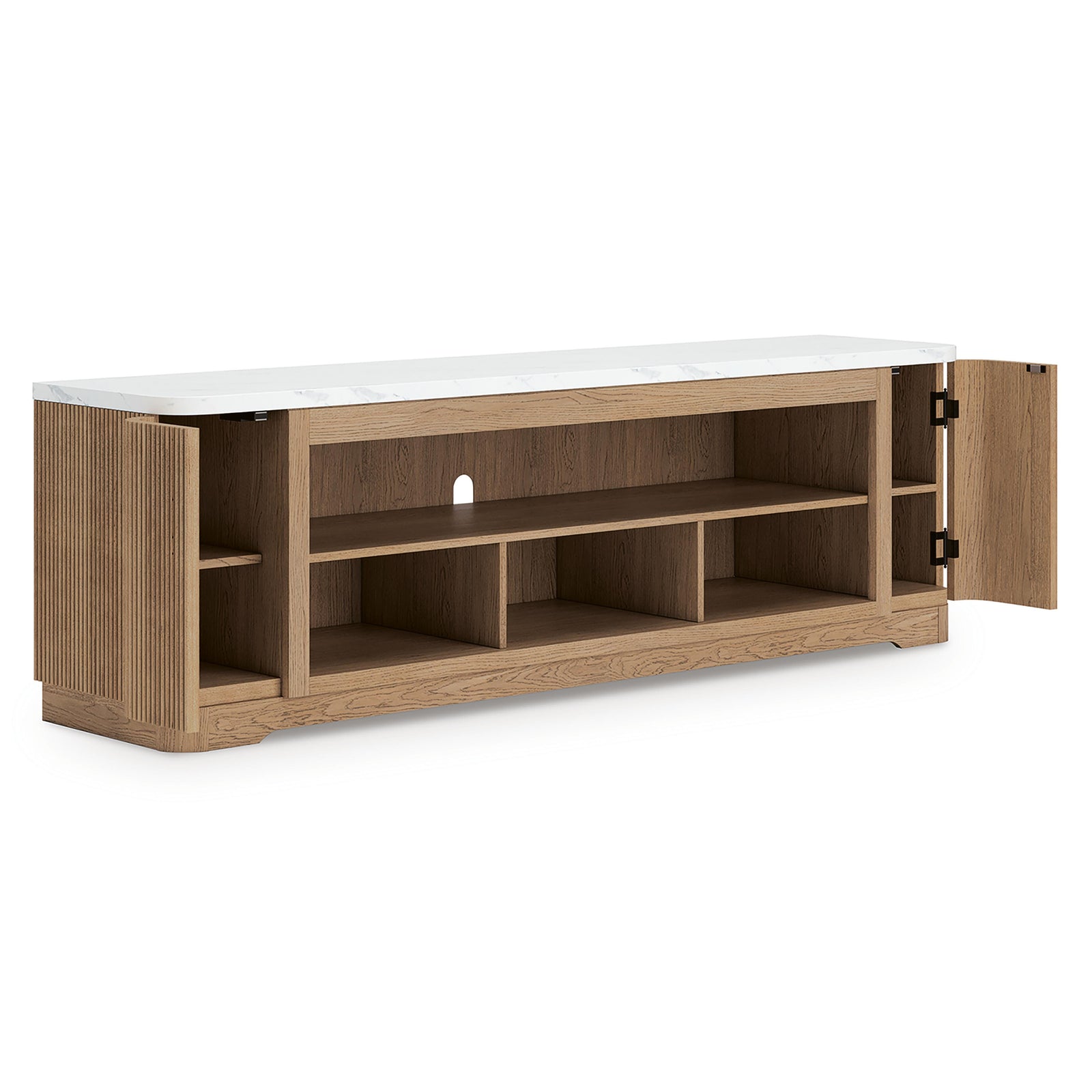 Camdill 80" TV Stand - Light Brown (1)