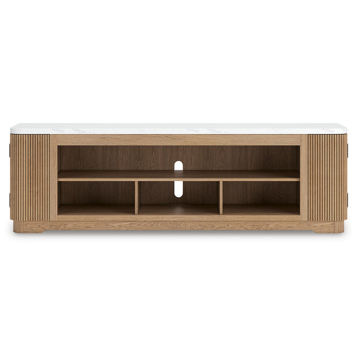 Camdill 80" TV Stand - Light Brown (4)