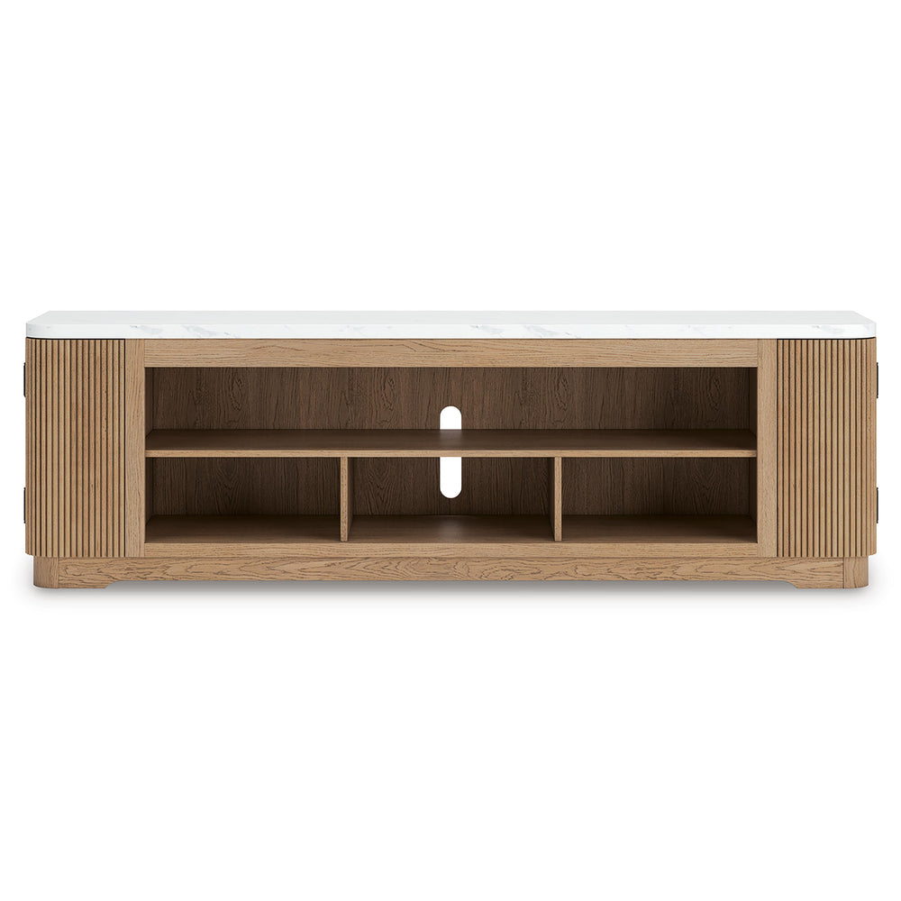 Camdill 80" TV Stand - Light Brown (4)