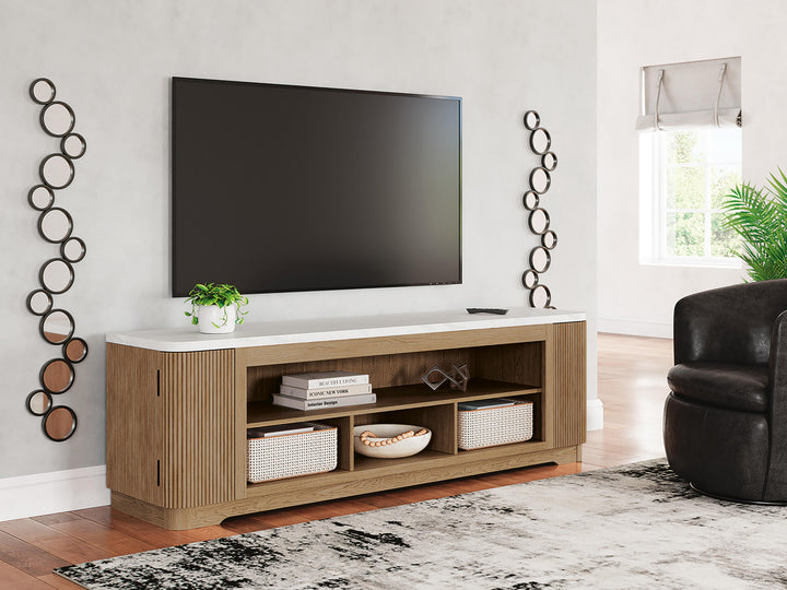 Camdill 80" TV Stand - Light Brown (7)