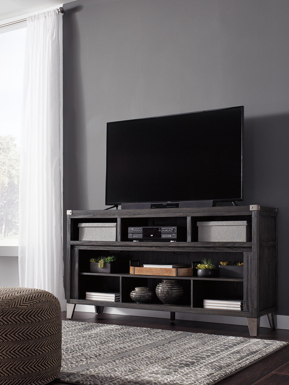 Todoe 65" TV Stand - Gray (2)