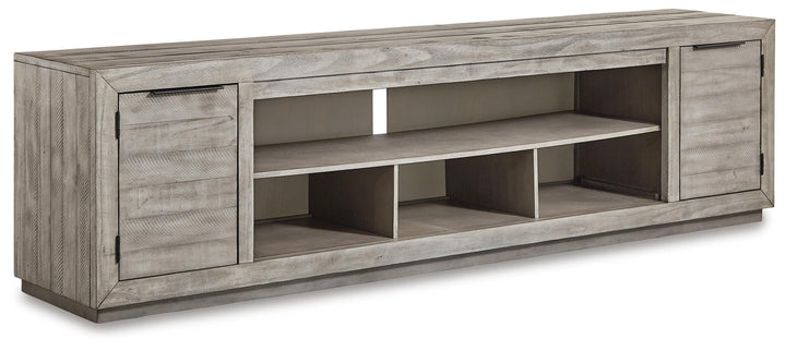 Naydell 92" TV Stand - Gray (1)