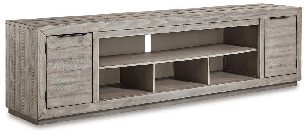 Naydell 92" TV Stand - Gray (1)