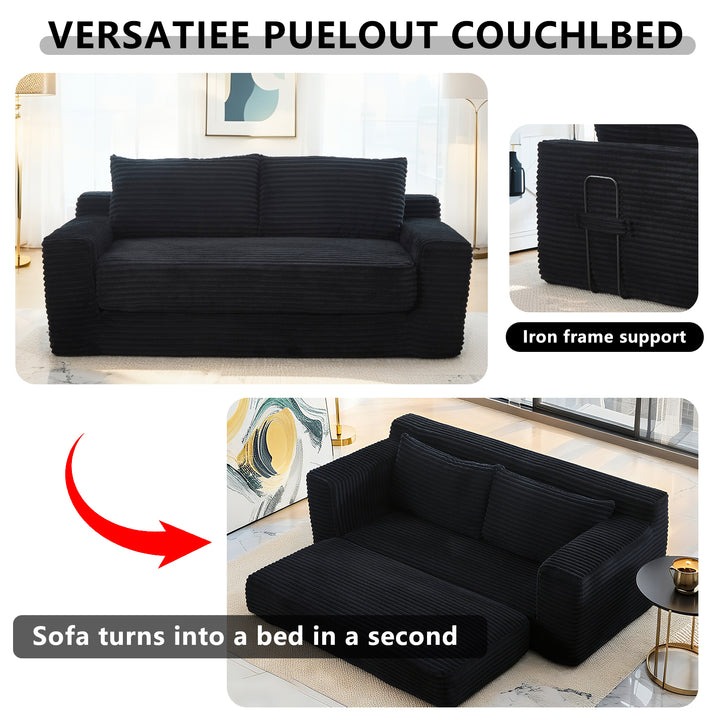 convertible-sofa-sleeper-with-memory-foam-steel-frame-corduroy-fabric