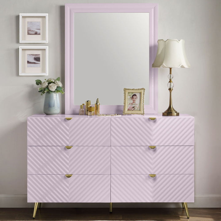 Gaines - Mirror - Pink High Gloss