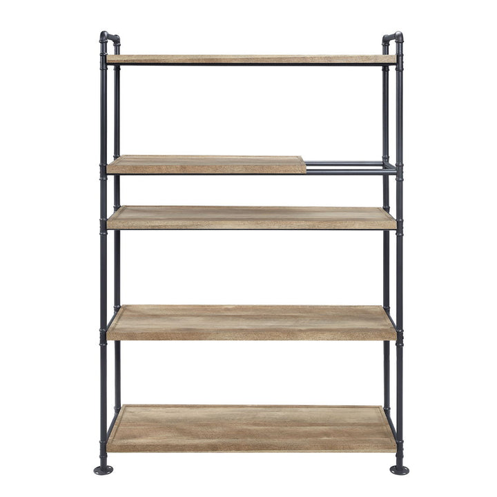 Brantley - 65" Bookshelf - Oak & Sandy Black