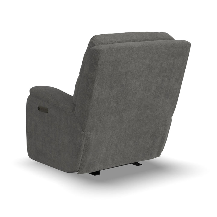 Penn Power Rocking Recliner With Power Headrest &amp; Lumbar Dark Gray