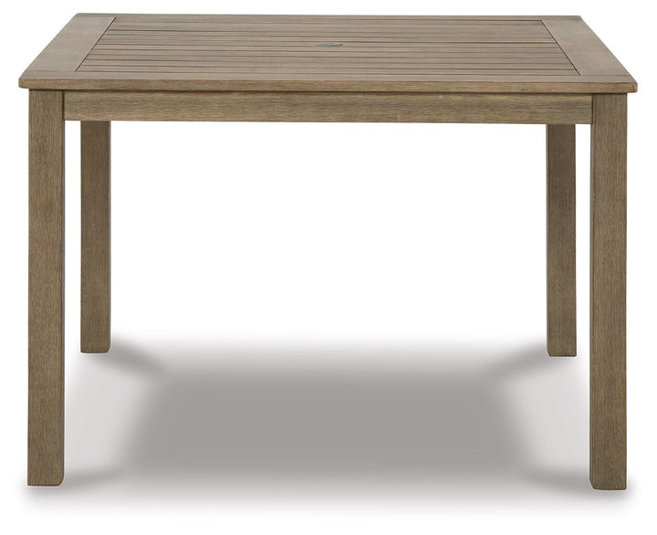 Aria Plains - Square Dining Table W/Umb Opt - Brown