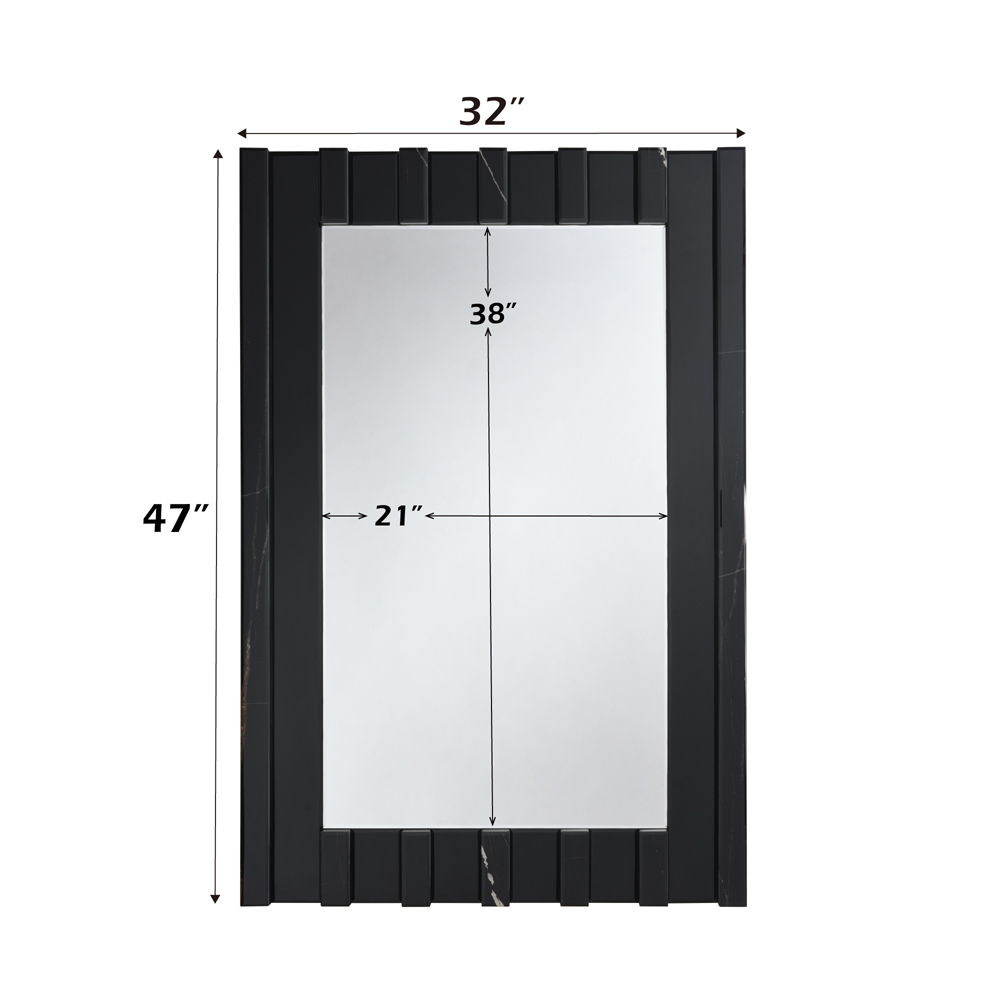 Drisana - Accent Mirror - Black Mirrored