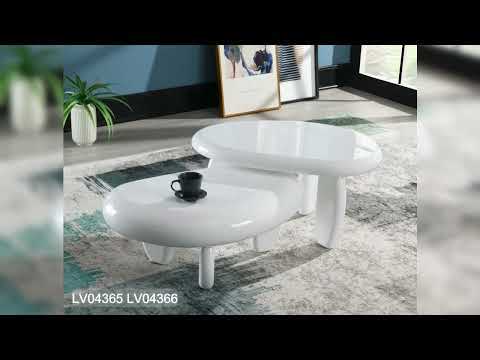 Charlene - End Table - Gray High Gloss