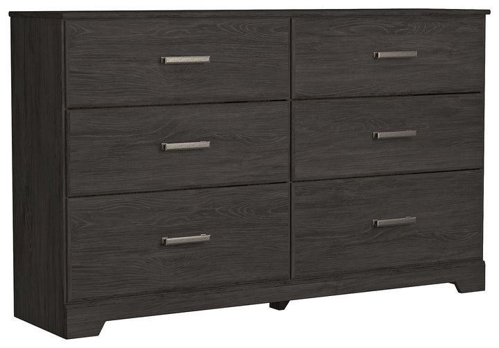 Belachime - Six Drawer Dresser - Charcoal