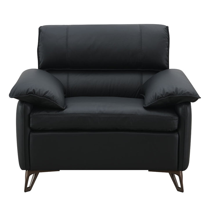 Eilene - Chair - Black Top Grain Leather
