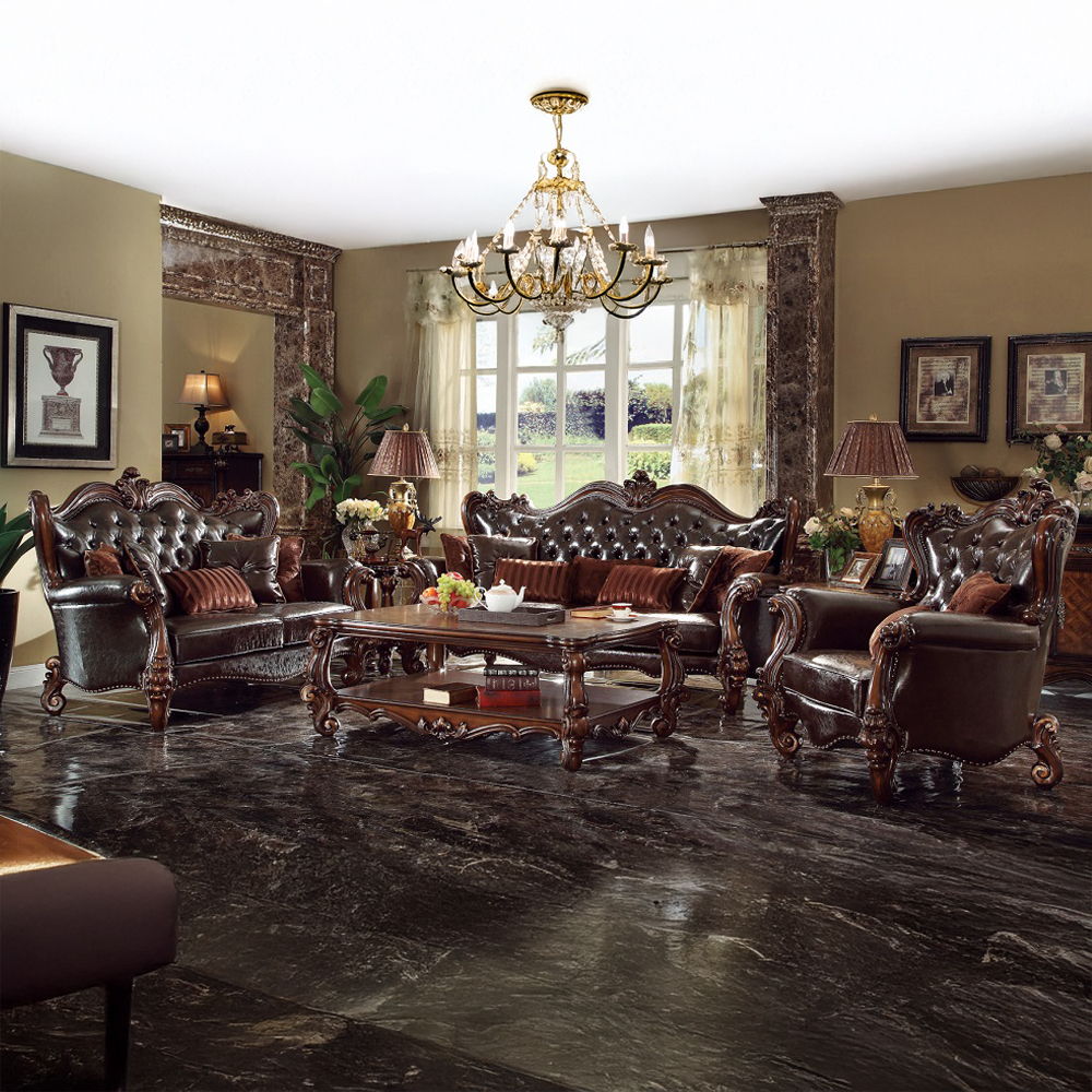 versailles-chair-with-2-pillows-two-tone-dark-brown-synthetic-leather-cherry-oak