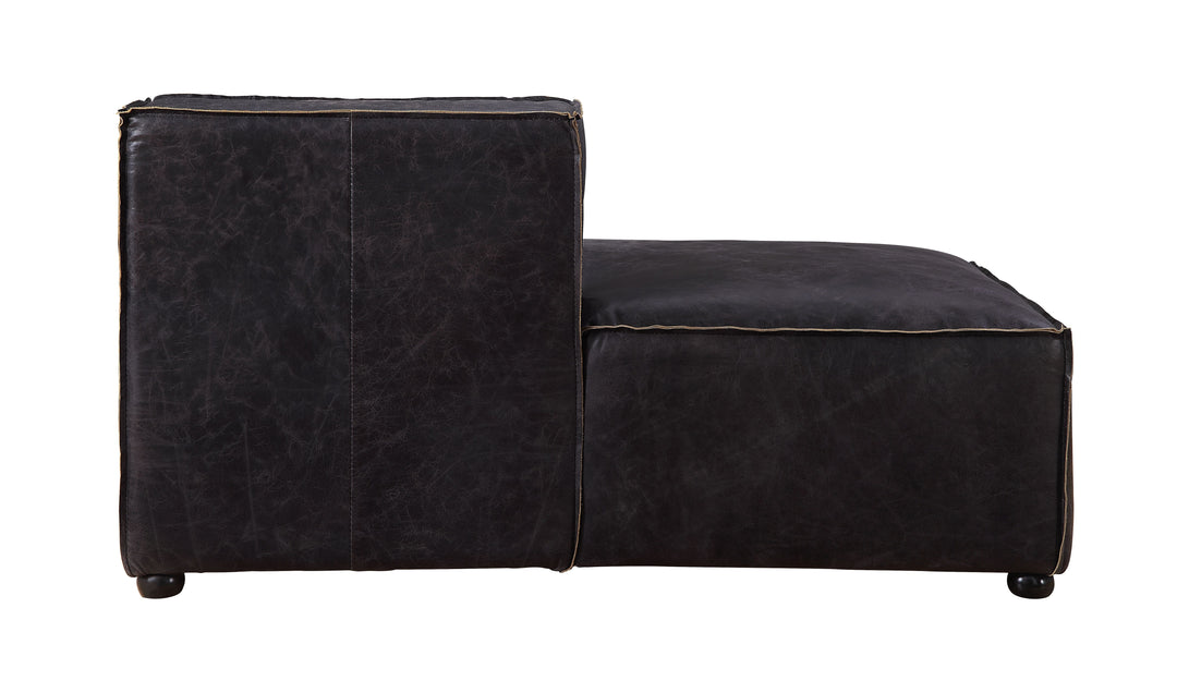Birdie - Modular Chaise - Antique Slate Top Grain Leather