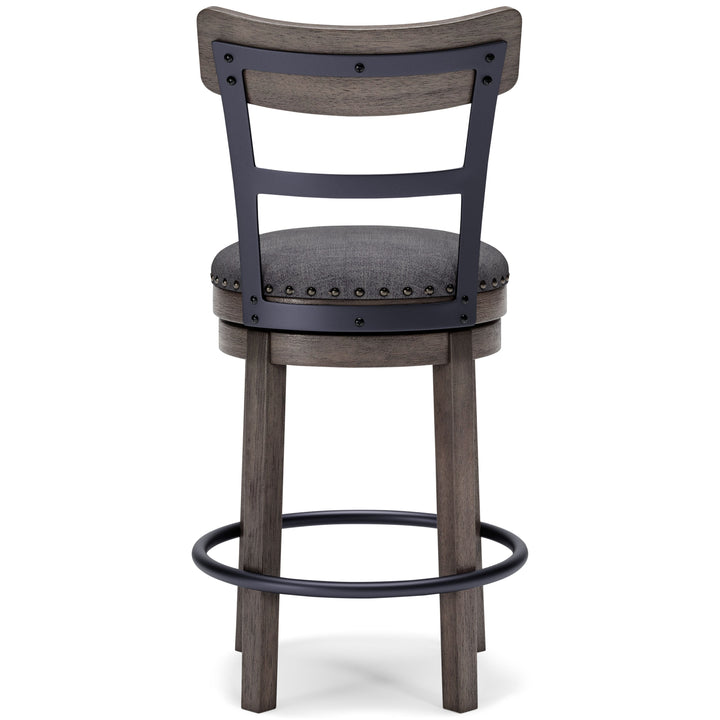 Caitbrook - UPH Swivel Barstool  - Gray