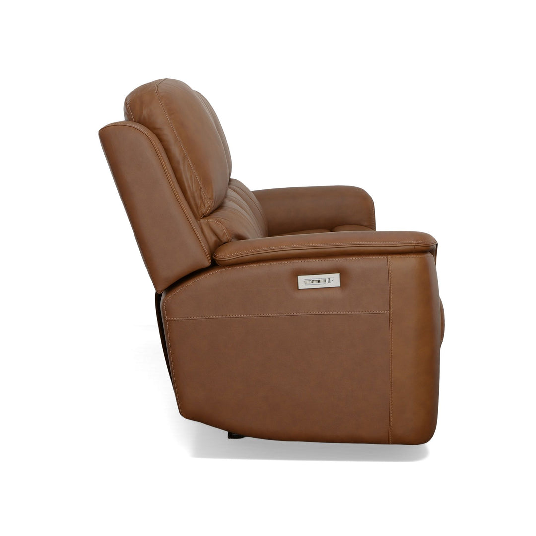 Flexsteel 1041-62PH-94672 Henry  Power Reclining Sofa With Power Headrests & Lumbar  Caramel