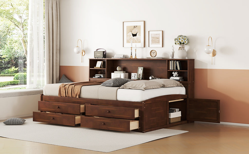 wooden-captain-bed-with-built-in-storage-shelves-4-drawers-and-2-cabinets-antique-brown-full-size