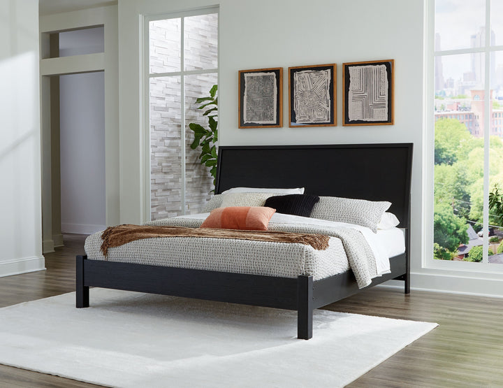 Danziar - King Panel Bed With Low Footboard - Black by Ashley Furniture product image