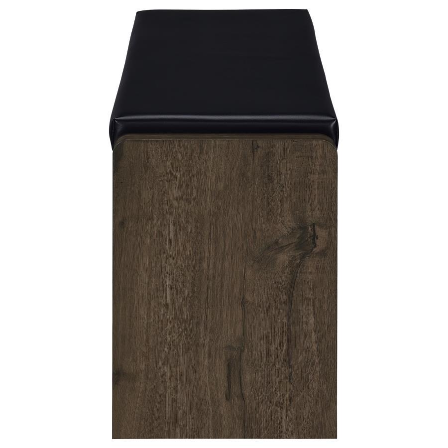 Arrington - Storage Bench - Smoked Oak