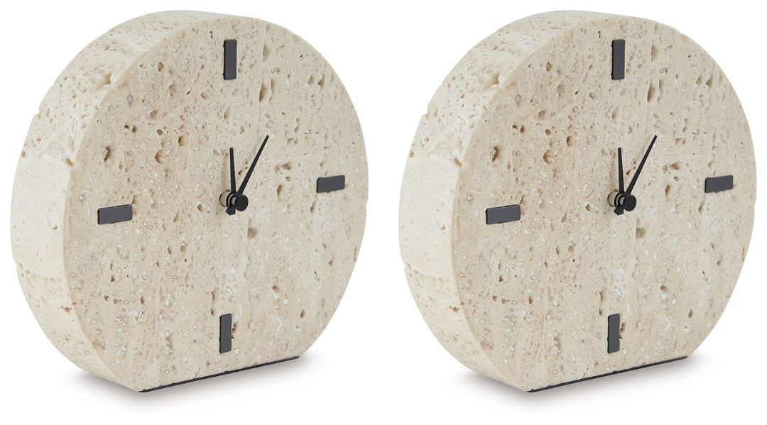 Donfordson - Table Clock (Set of 2) - Beige
