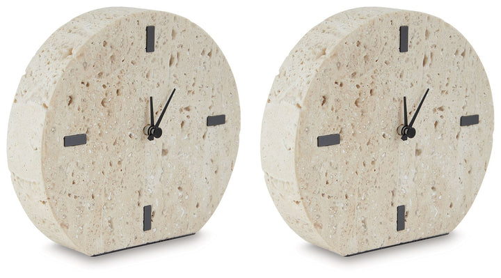 Donfordson - Table Clock (Set of 2) - Beige