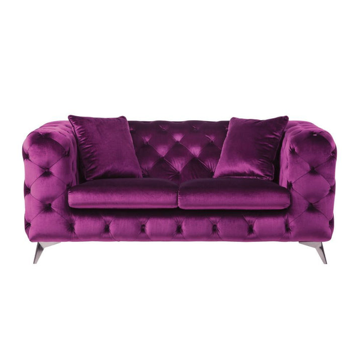Atronia - Loveseat - Purple Velvet