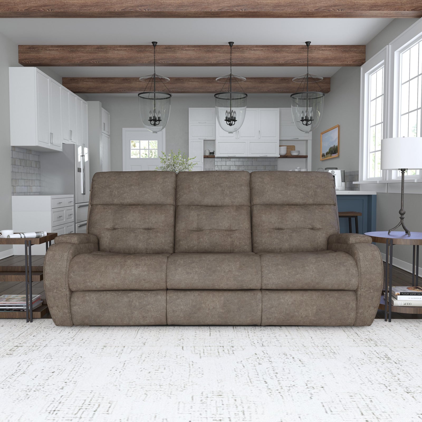 flexsteel-b3906-62h-strait-power-reclining-sofa-with-power-headrests-dark-brown