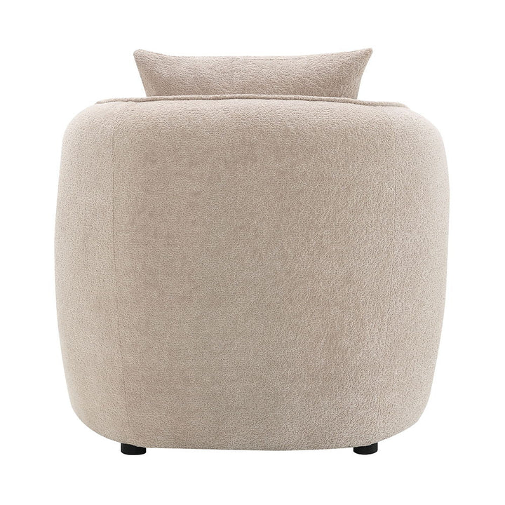 Keith - Chair With Pillow - Beige Chenille