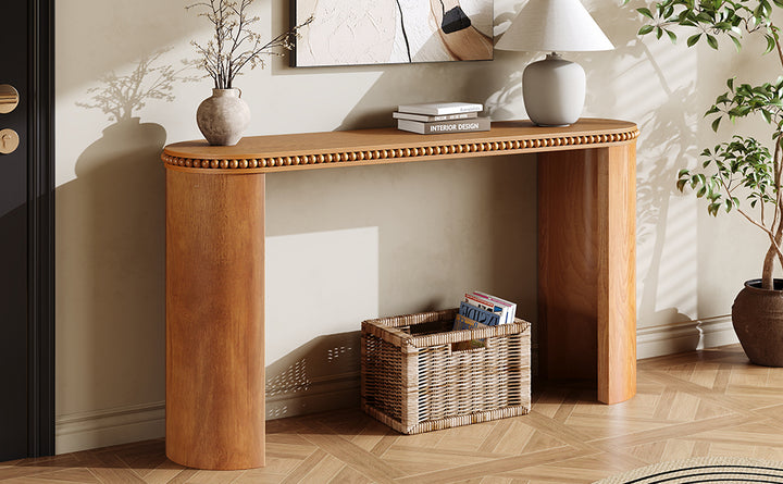 mirod-vintage-console-table-with-beaded-trim-natural-wood-veneer-finish