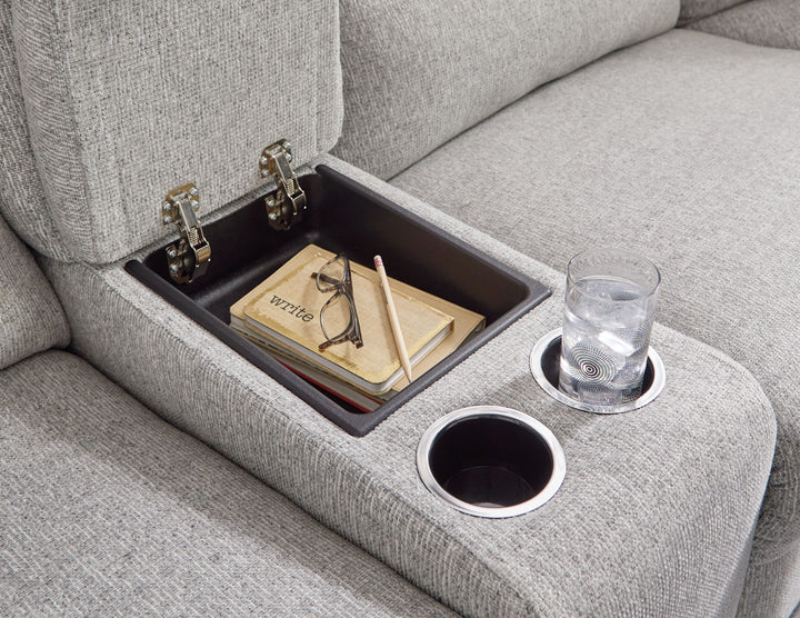 Acklen Place - 3-Piece Power Reclining Sectional Sofa With Raf Chaise - Pewter by Ashley Furniture product image