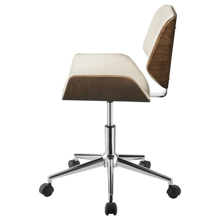 Addington - Upholstered Adjustable Office Desk Chair - Ecru